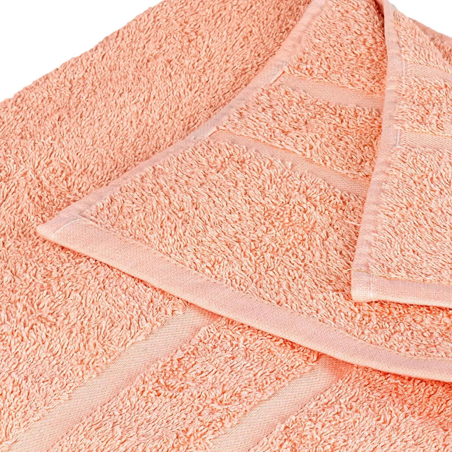 STICKANDSHINE Frottee-Handtücher – Farbe Peach, 100% Baumwolle, 500 g/m²